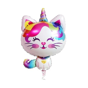 Caticorn Foil Balloon - Rainbow Unicorn Cat Birthday Party Decoration